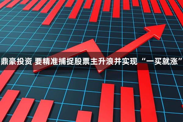鼎豪投资 要精准捕捉股票主升浪并实现 “一买就涨”